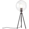Lampe de table Brilliant AFTON Noir, Transparent, 2 lumières