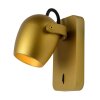 Applique murale Lucide PRESTON LED Or, Laiton, 1 lumière