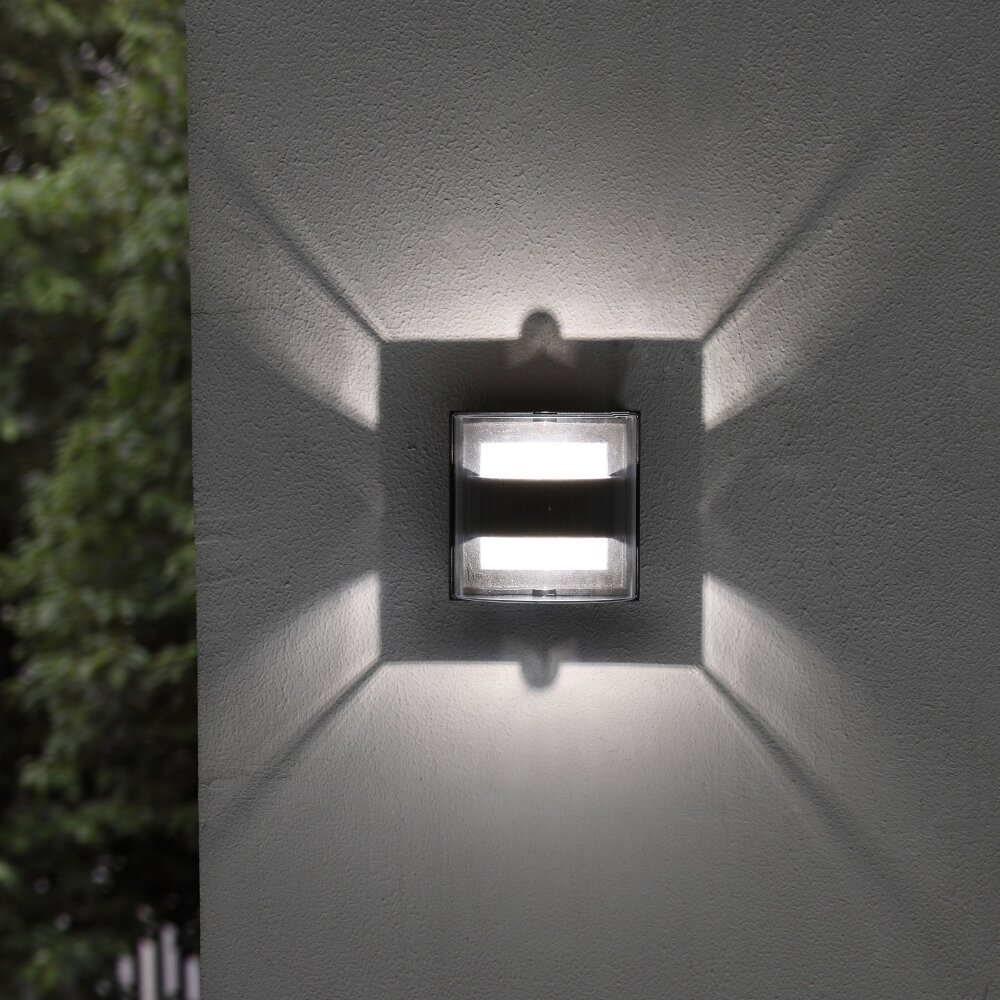 Applique murale d'extérieur Lutec DELTA LED Anthracite, 1 lumière main product photo