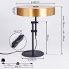 Lampe de table Manaus Noir, 2 lumières