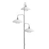 Lampadaire Steinhauer Tallerken LED Acier inoxydable, Blanc, 3 lumières
