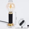 Lampe de table Caledonia Laiton, Noir, 1 lumière