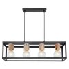 Suspension Globo HAGAR Noir, 4 lumières