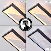 Plafonnier Haya LED Noir, 4 lumières