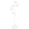 Lampadaire Steinhauer Gearwood Bois foncé, Blanc, 1 lumière