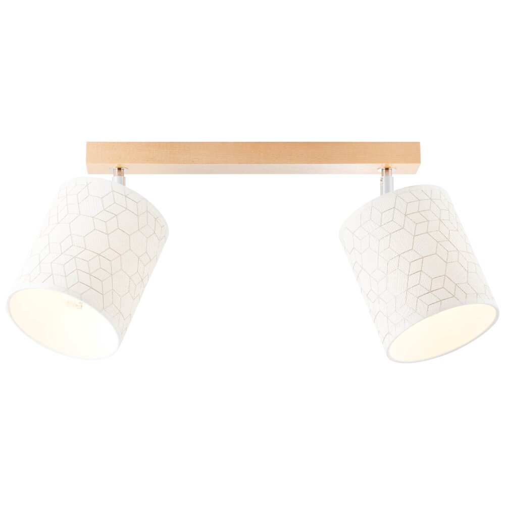 Spot Brilliant Galance Bois clair, 2 lumières main product photo