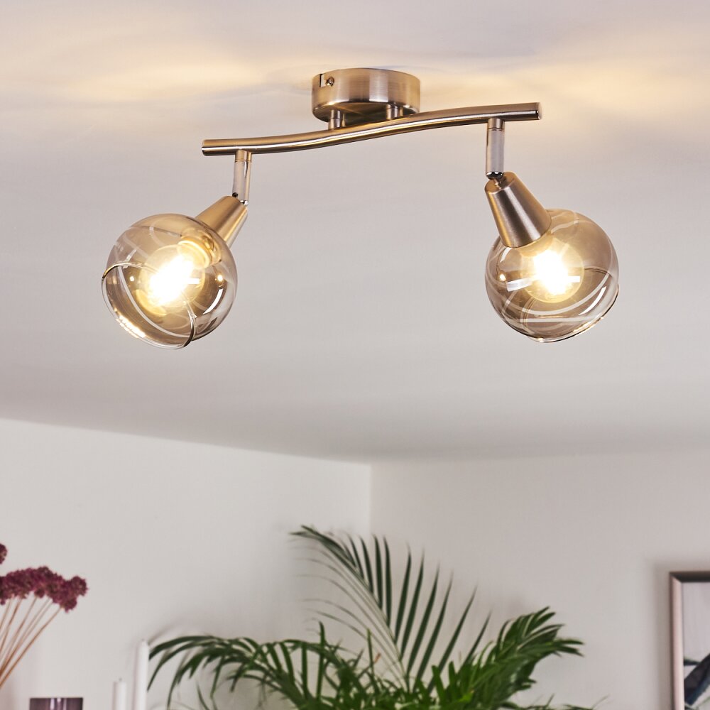 Plafonnier Warga Nickel mat, 2 lumières main product photo