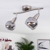 Plafonnier Warga Nickel mat, 2 lumières