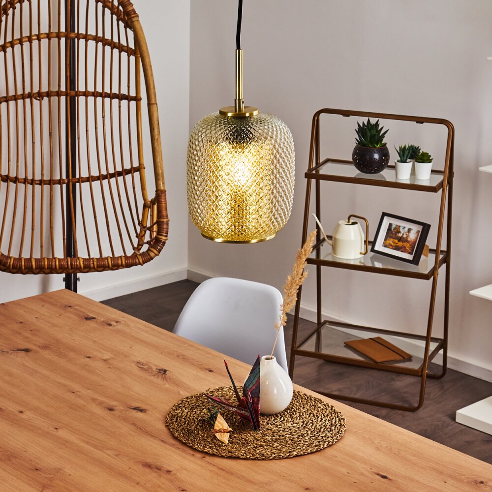 Suspension Scone Or, Laiton, 1 lumière main product photo