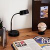 Lampe de table Pineda LED Chrome, Noir, 1 lumière