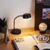 Lampe de table Pineda LED Chrome, Noir, 1 lumière
