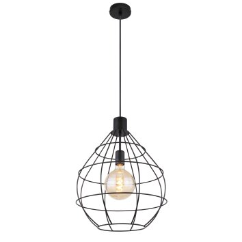 Suspension Globo EDWIN Noir, 1 lumière