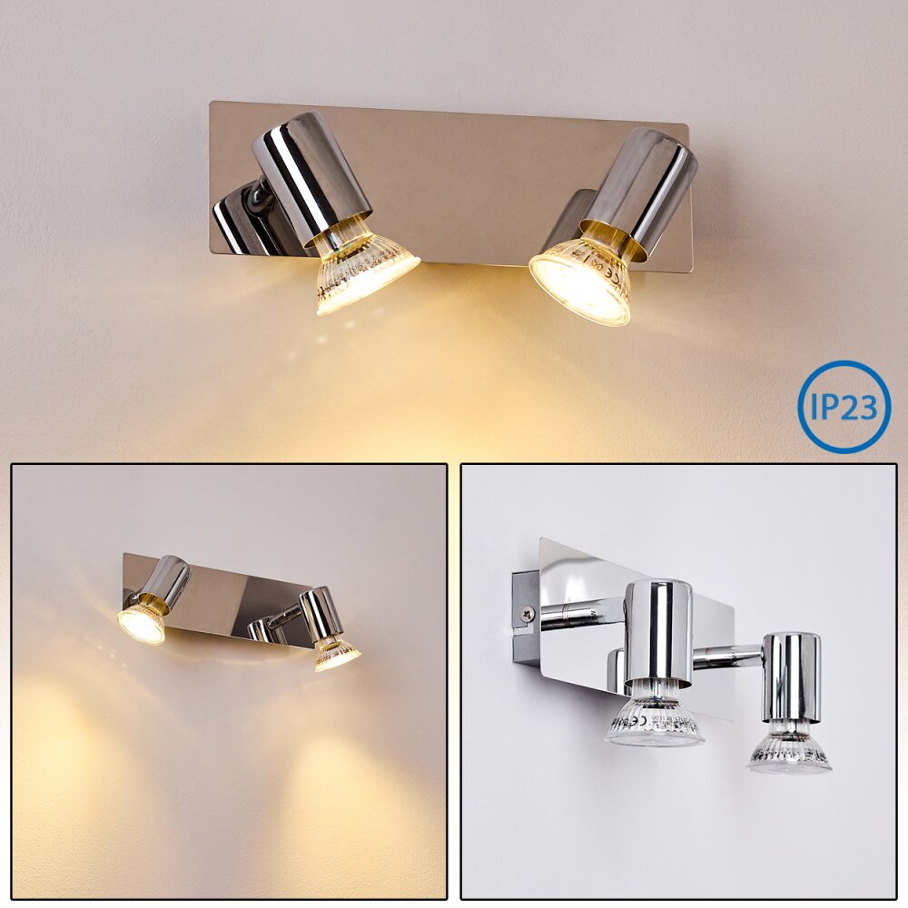 Applique murale Sibarco Chrome, 2 lumières main product photo