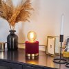 Lampe de table Weruga Laiton, Rouge, 1 lumière