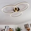 Plafonnier Johsa LED Noir, 3 lumières