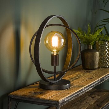 Lampe de table Mirandola Noir, 1 lumière