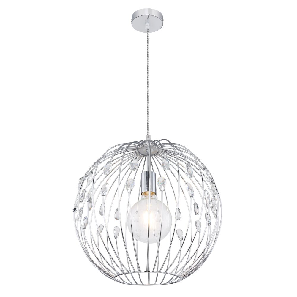 Suspension Globo HANAKO Chrome, 1 lumière main product photo