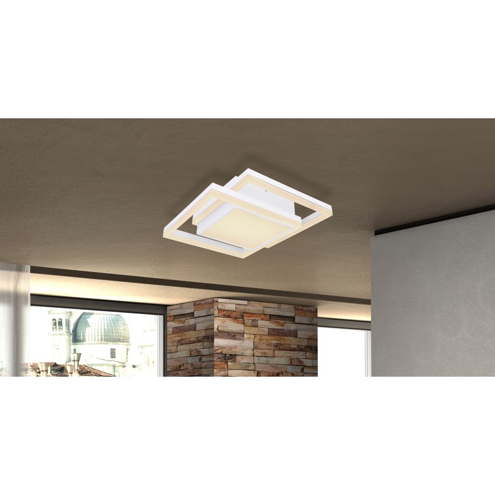 Plafonnier Globo SQUARES LED Blanc, 1 lumière main product photo