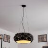 Suspension Shouver Noir, 3 lumières