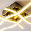 Plafonnier Mapleton LED Nickel mat, 4 lumières