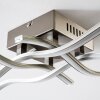 Plafonnier Mapleton LED Nickel mat, 4 lumières