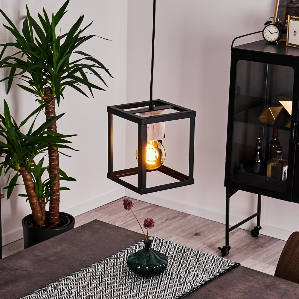 Suspension Turiza Bois foncé, Noir, 1 lumière main product photo