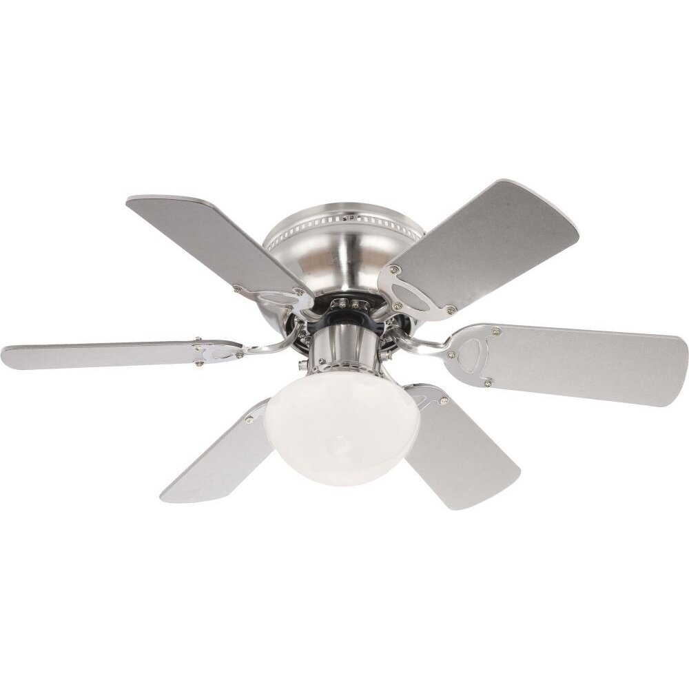 Ventilateur Globo Nickel mat, 1 lumière main product photo