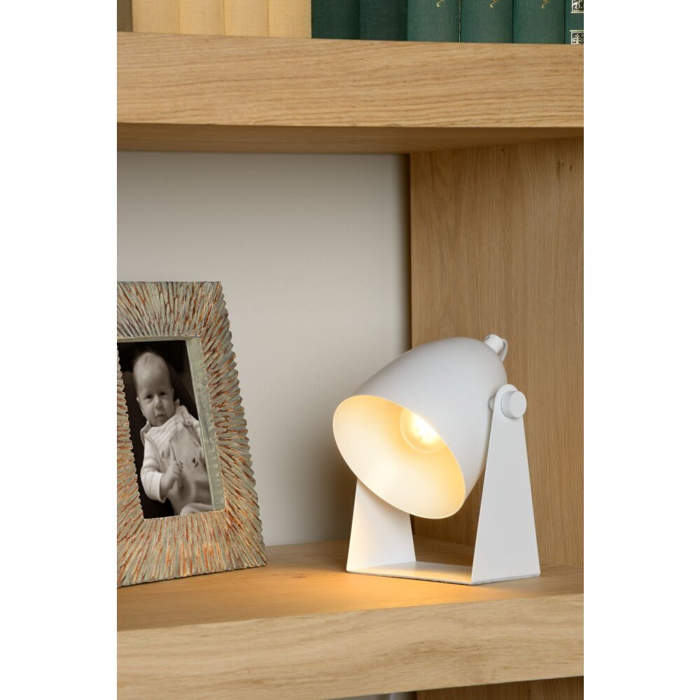 Lampe de table Lucide CHAGO Blanc, 1 lumière main product photo