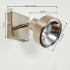 Applique murale Chagres Nickel mat, 1 lumière