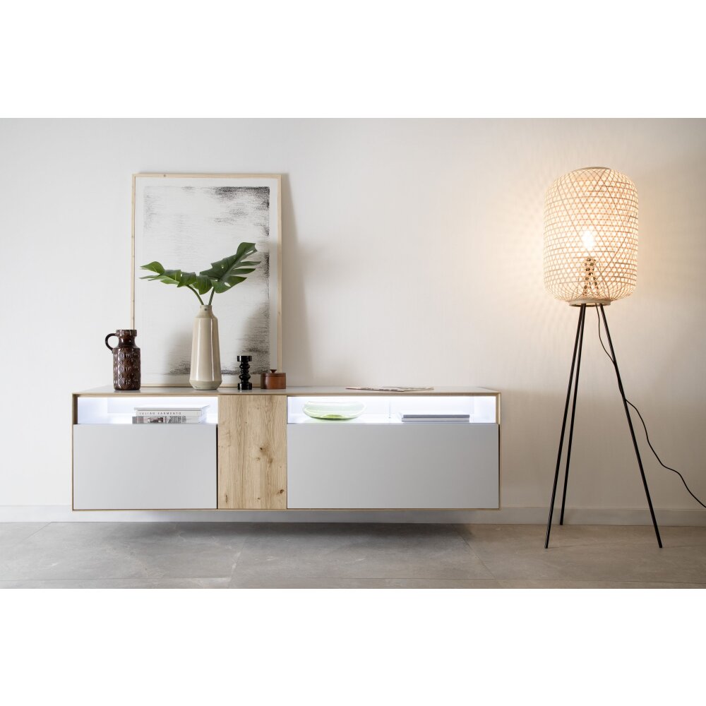 Lampadaire SCHÖNER WOHNEN-Kollektion CALLA Noir, 1 lumière main product photo