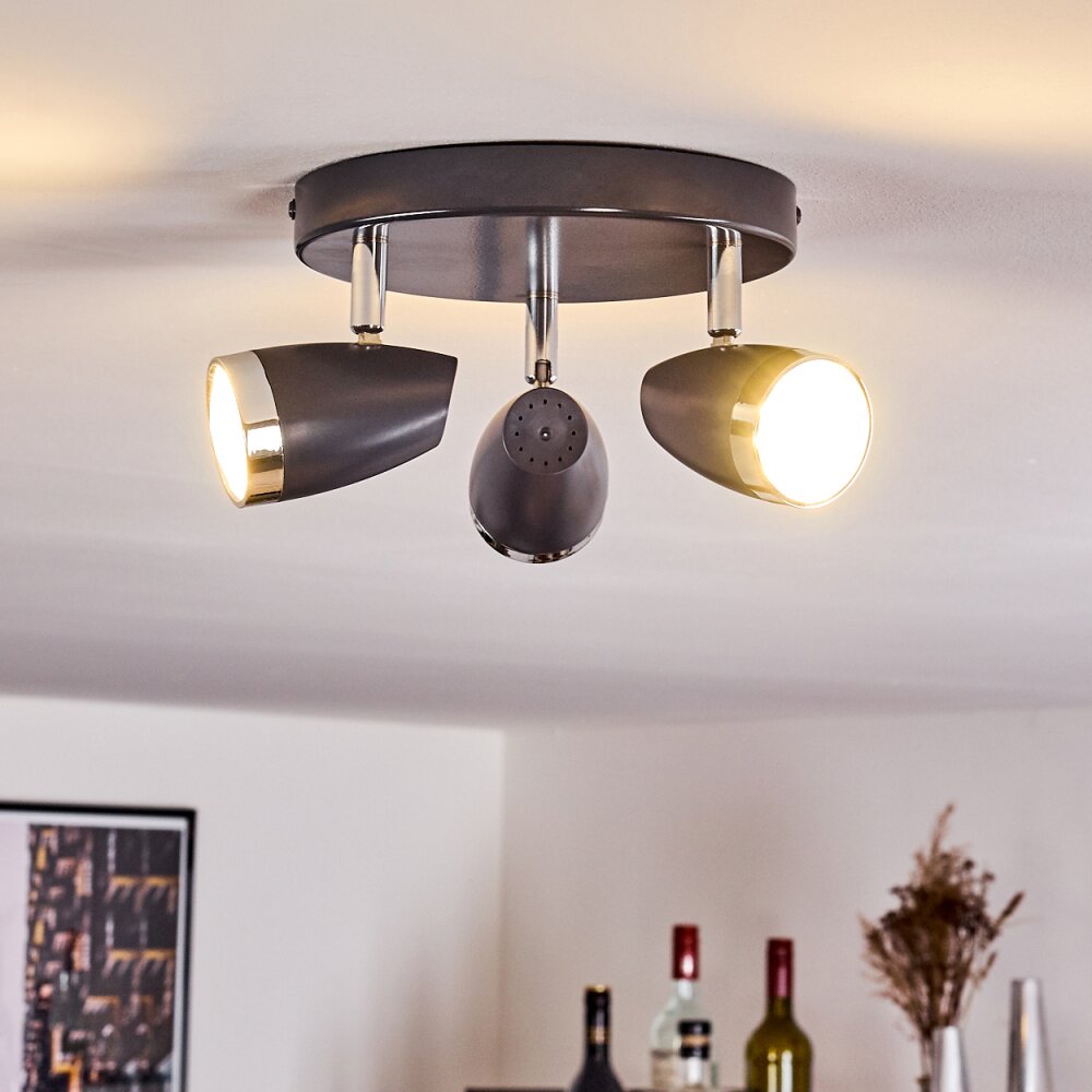 Plafonnier Idlewild LED Noir, 3 lumières main product photo