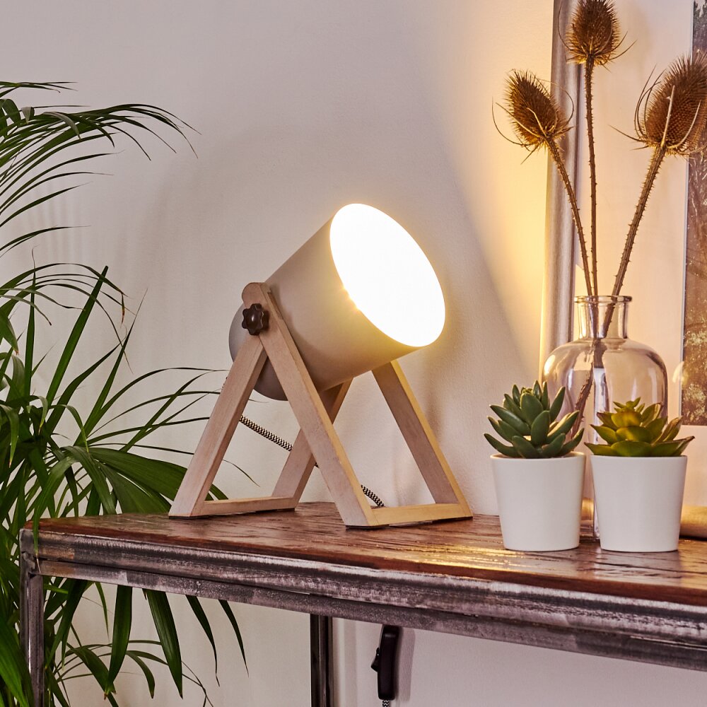 Lampe à poser Novilly Bois clair, 1 lumière main product photo