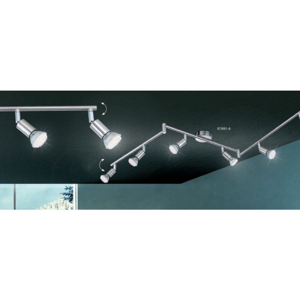Spot Globo MATRIX Acier inoxydable, Nickel mat, 6 lumières main product photo