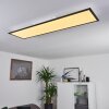 Plafonnier Nexo LED Noir, 1 lumière, Télécommandes