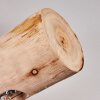 Plafonnier Rodeche LED Bois clair, Noir, 1 lumière