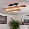 Plafonnier Rodeche LED Bois clair, Noir, 1 lumière