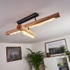 Plafonnier Rodeche LED Bois clair, Noir, 1 lumière