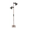 Lampadaire Steinhauer Gearwood Anthracite, Bois foncé, 2 lumières
