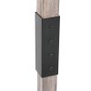 Lampadaire Steinhauer Gearwood Anthracite, Bois foncé, 2 lumières