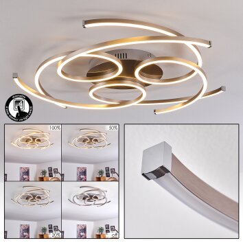 Plafonnier Cojcam LED Nickel mat, 3 lumières