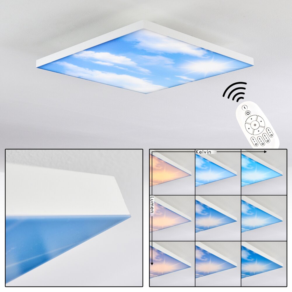 Plafonnier Onlaj LED Blanc, 1 lumière, Télécommandes main product photo