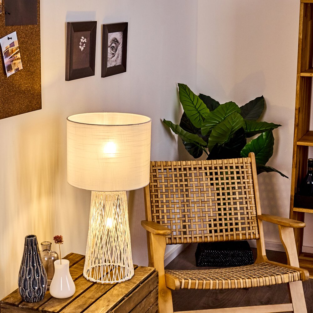 Lampe de table Beteta Blanc, 2 lumières main product photo