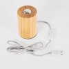 Lampe de table Castellar Bois clair, 1 lumière