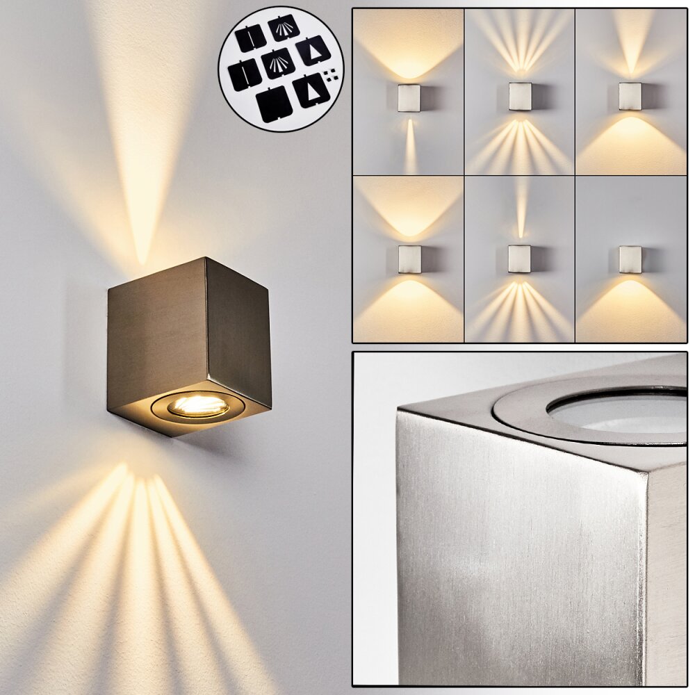 Applique murale d'extérieur Mora LED Acier inoxydable, 2 lumières main product photo