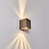 Applique murale d'extérieur Mora LED Acier inoxydable, 2 lumières