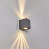 Applique murale d'extérieur Mora LED Gris, 2 lumières
