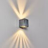 Applique murale d'extérieur Mora LED Nickel mat, 2 lumières