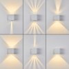 Applique murale d'extérieur Mora LED Blanc, 2 lumières