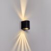 Applique murale d'extérieur Mora LED Noir, 2 lumières