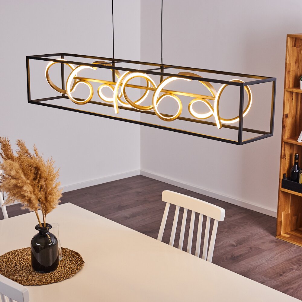 Suspension Pericos LED Noir, 4 lumières main product photo
